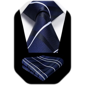 image:imageHISDERN Plaid Checkered Tie Handkerchief Woven Classic Formal Mens Necktie amp Pocket Square SetC7blue