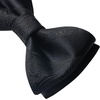 image:imageHISDERN Black Bowties for Men Floral Paisley Selftie Bowtie Woven Silk Mens Bow Tie with Pocket Square Set for Wedding Party 2Pack