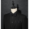 image:imageHISDERN Black Suit Vests and Black Bow Ties Pocket Square Sets for Men Wedding Formal Business