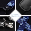 image:imageHISDERN Bow Tie and Suspenders for Men Blue Floral amp Green Paisley Suspender Bowtie Set Adjustable Strong 6 Clips for Wedding Party