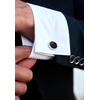 image:imageHISDERN Bow Ties for Men Pretied Bow Tie Set Paisley Classic Bowties and Pocket Square Cufflinks Set for Wedding Party1black