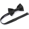 image:imageHISDERN Bow Ties for Men Pretied Bow Tie Set Paisley Classic Bowties and Pocket Square Cufflinks Set for Wedding Party1black
