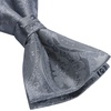 image:imageHISDERN Bow Ties for Men Pretied Bow Tie Set Paisley Classic Bowties and Pocket Square Cufflinks Set for Wedding Party1grey