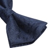 image:imageHISDERN Bow Ties for Men Pretied Bow Tie Set Paisley Classic Bowties and Pocket Square Cufflinks Set for Wedding Party1navy Blue