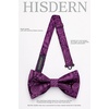 image:imageHISDERN Bow Ties for Men Pretied Bow Tie Set Paisley Classic Bowties and Pocket Square Cufflinks Set for Wedding Party2purple