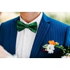 image:imageHISDERN Bow Ties for Men Pretied Bow Tie Set Paisley Classic Bowties and Pocket Square Cufflinks Set for Wedding Party3green
