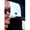 image:imageHISDERN Bow Ties for Men Pretied Bow Tie Set Paisley Classic Bowties and Pocket Square Cufflinks Set for Wedding Party3green2