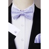 image:imageHISDERN Bow Ties for Men Pretied Bow Tie Set Paisley Classic Bowties and Pocket Square Cufflinks Set for Wedding PartyLavender