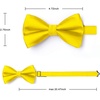 image:imageHISDERN Bow Ties for Men Yellow Color Pre Tied Bow Tie and Pocket Square Classic Adjustable Clip on Bowties Handkerchief Set for Wedding Business Party