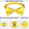 image:imageHISDERN Bow Ties for Men Yellow Color Pre Tied Bow Tie and Pocket Square Classic Adjustable Clip on Bowties Handkerchief Set for Wedding Business Party