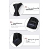 image:imageHISDERN Mens Black Necktie Handkerchief Elegant Blush Silk ties and Pocket Square Set Classic Black Bow Tie for Wedding Party