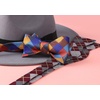 image:imageHISDERN Mens Black Suit Ves amp Red Self Tie Bow Ties Pocket Square Formal Business Wedding Vest and Bowtie