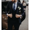 image:imageHISDERN Mens Floral Tie and Bow Tie Set Handkerchief Jacquard Woven Classic Mens Necktie amp Pocket Square Set Blue