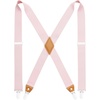 image:imageHISDERN Pink Suspenders Bow Ties Set  Elastic Suspender Braces