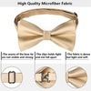 image:imageHISDERN Solid Color Ties for Men amp Champagne Bowtie Pretied Classic Satin Business Formal Mens Ties for Wedding