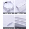 image:imageHISDERN Solid Mens Dress Shirts Bow Ties Long Sleeve Button Down Shirts for Men Casual Formal Business Wedding
