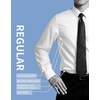 image:imageHISDERN Solid Mens Dress Shirts Bow Ties Long Sleeve Button Down Shirts for Men Casual Formal Business Wedding