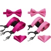 image:imageHISDERN Pink Bow Tie and Suspenders for Men Wedding Formal Business