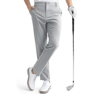 image:imageHISDERN Flex 301 Classic Fit Golf Pants Men 3032 Stretch Lightweight WaterResistant Quick Dry Commuter Dress SlacksLight Grey