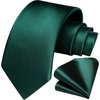 image:imageGreen Ties for Men Solid Classic Formal Paisley Floral Handkerchief Mens Neckties and Pocket Square Set Tuxedo for Wedding