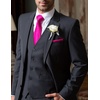image:imageHISDERN 2PCS Mens Pink Tie Classic 34 width Necktie and Handkerchief Jacquard Woven