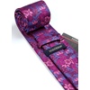 image:imageHISDERN 2PCS Mens Pink Tie Classic 34 width Necktie and Handkerchief Jacquard Woven