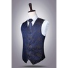 image:imageHISDERN 3PC Mens Paisley Floral Jacquard Suit Vest amp Necktie and Pocket Square Formal Waistcoat for Tuxedo Wedding Party