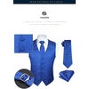 image:imageHISDERN 3PC Mens Paisley Floral Jacquard Suit Vest amp Necktie and Pocket Square Formal Waistcoat for Tuxedo Wedding Party
