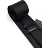 image:imageHISDERN Black Ties for Men Formal Business Silk Tie and Pocket Square Set