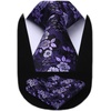 image:imageHISDERN Bow Ties amp Men Tie Set Paisley Floral Pretied Bowtie Pocket Square Set Mens Formal Bow Ties Wedding Party