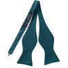 image:imageHISDERN Bow Ties for Men Solid Color Self Tie Bow Tie Pocket Square Set Classic Formal Satin Bowties for Tuxedo Wedding PartyA7teal