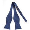 image:imageHISDERN Bow Ties for Men Solid Color Self Tie Bow Tie Pocket Square Set Classic Formal Satin Bowties for Tuxedo Wedding PartyF4navy Blue