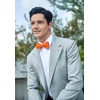 image:imageHISDERN Bow Ties for Men Solid Color Self Tie Bow Tie Pocket Square Set Classic Formal Satin Bowties for Tuxedo Wedding PartyL3orange