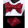 image:imageHISDERN Burgundy Suspenders and Bow Ties for Men Wedding Formal Business