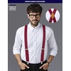 image:imageHISDERN Burgundy Suspenders and Bow Ties for Men Wedding Formal Business