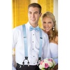image:imageHISDERN Hot Pink  Blue Bow Tie and Suspenders for Men Wedding Formal Business