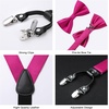 image:imageHISDERN Hot Pink  Lavender Bow Tie and Suspenders for Men Wedding Formal Business