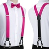 image:imageHISDERN Hot Pink  Lavender Bow Tie and Suspenders for Men Wedding Formal Business