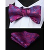 image:imageHISDERN Hot Pink Bow Tie and Suspenders For Men Wedding Formal Business