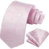 image:imageHISDERN Men Light Pink Ties PreTied Bowties Floral Classic Bowties for Men Wedding Party