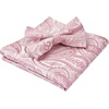 image:imageHISDERN Men Light Pink Ties PreTied Bowties Floral Classic Bowties for Men Wedding Party