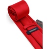 image:imageHISDERN Mens Black Suit Ves amp 3PCS Solid Red Ties Pocket Square Necktie Clip Set Formal Business Wedding Vest and Tie