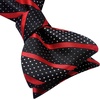 image:imageHISDERN Mens Black Suit Vest amp Red Self Tie Bow Ties Pocket Square Formal Business Wedding Vest and Bowtie