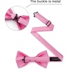image:imageHISDERN Mens Bow Ties Solid Color Pre Tied Bowtie and Pocket Square Set Classic Formal Tuxedo Bowties for Wedding Party03pink 1