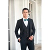 image:imageHISDERN Mens Bow Ties Solid Color Pre Tied Bowtie and Pocket Square Set Classic Formal Tuxedo Bowties for Wedding PartyTeal