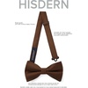 image:imageHISDERN Mens Bow Ties Solid Color Pre Tied Bowtie and Pocket Square Set Classic Formal Tuxedo Bowties for Wedding PartyXbrown 2