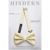 image:imageHISDERN Mens Champagne Suit Vest and Bow Tie with Handkerchief Formal Solid Color Vest Bowties for Suit or Tuxedo Grooms Wedding