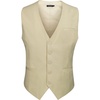 image:imageHISDERN Mens Champagne Suit Vest and Bow Tie with Handkerchief Formal Solid Color Vest Bowties for Suit or Tuxedo Grooms Wedding