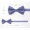 image:imageHISDERN Mens Plaid Bow Tie Set Pocket Square and Cufflinks Bowtie  Pretied Bowties Design for Easy WearCheck PatternMatching Handkerchief Cuff Link3PCS Set Wedding Formal Party Groom PromPurple