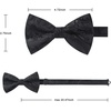 image:imageHISDERN Mens Suit Vest Blue Plaid Dress Vest Bow Ties for Men Navy Bow Tie Pretied Bowtie Set